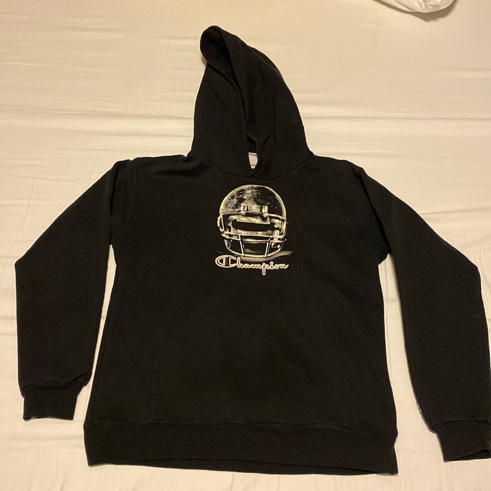 Champion black youth medium football helmet graphic